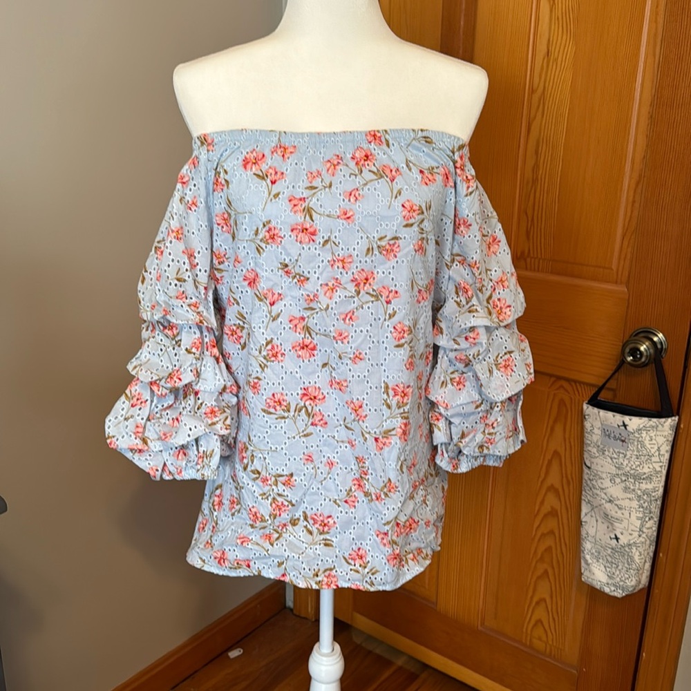Off the shoulder floral top